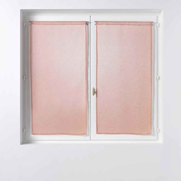 Paar av Gardiner "Sandra" 60x120cm Rosa Rosa
