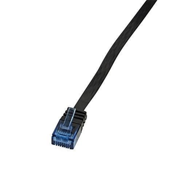 LOGILINK CAT6 U/UTP nätverkskabel - Slimline AWG32 3m Svart - RJ45 hankontakt
