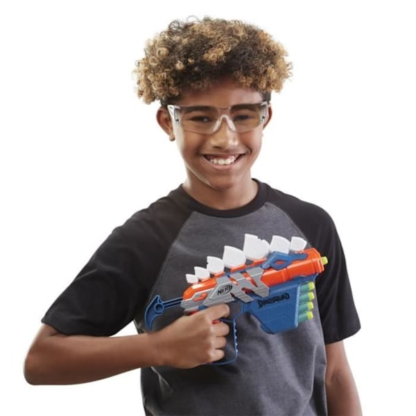NERF DinoSquad Stegosmash Blaster - Stegosaurus Design - 5 Dart - Utomhus Flerfärgad