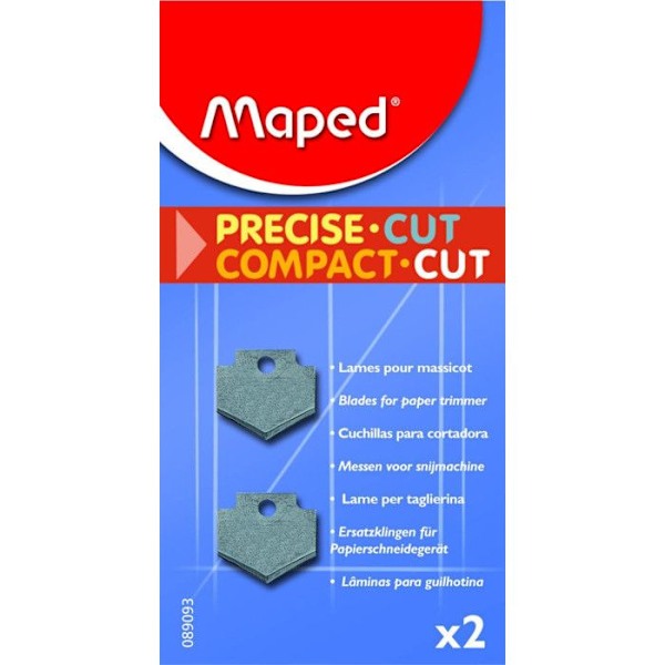 Raka rätvinkliga - MAPED - 089093 - Set om 2 - För skärmaskiner COMPACT CUT A4 - Hög precision