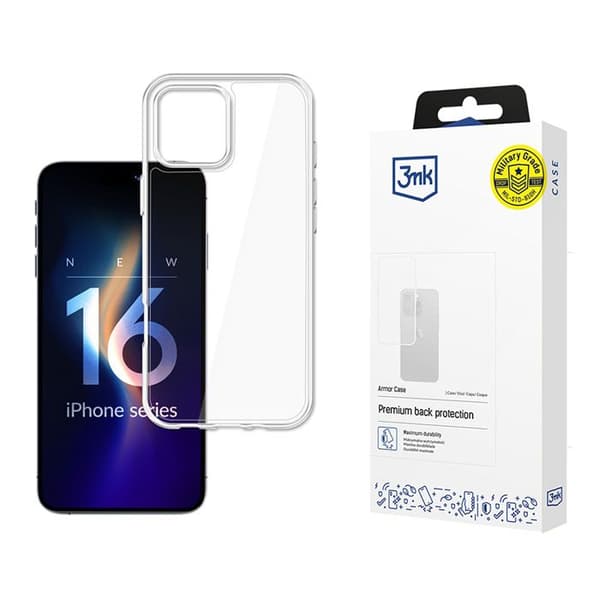 3mk Armor Case för iPhone 16 Pro - Transparent Transparent