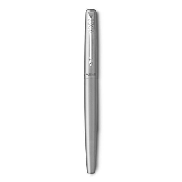 PARKER Jotter reservoarpenna, stål, kromkant, blå medium spets refill, presentförpackning Stål CT