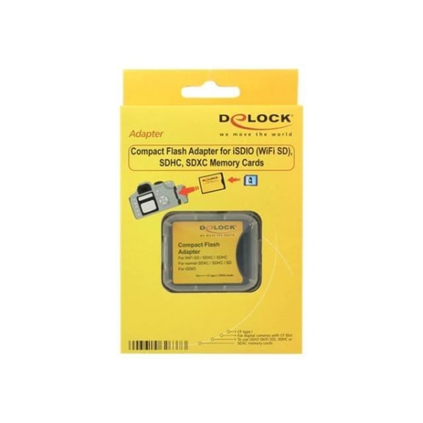 DELOCK SD, SDHC, SDXC till CompactFlash kortadapter - 62637