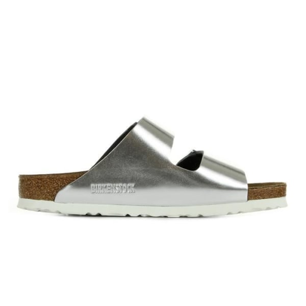 Birkenstock Arizona sandaler för kvinnor - Silver, vit, brun - Syntet Silver, vit, brun 35