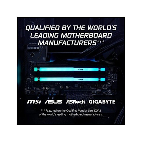 Minnessats - Kingston - Kingston FURY Beast RGB - DDR5 - 64 GB: 2 x 32 GB - 6000 MHz / PC5-48000