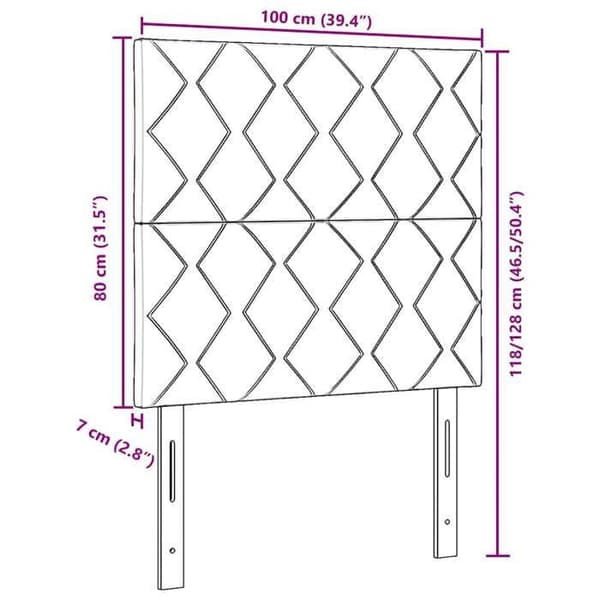 vidaXL Sänggavel Ljusgrå 100 cm tyg 3337899