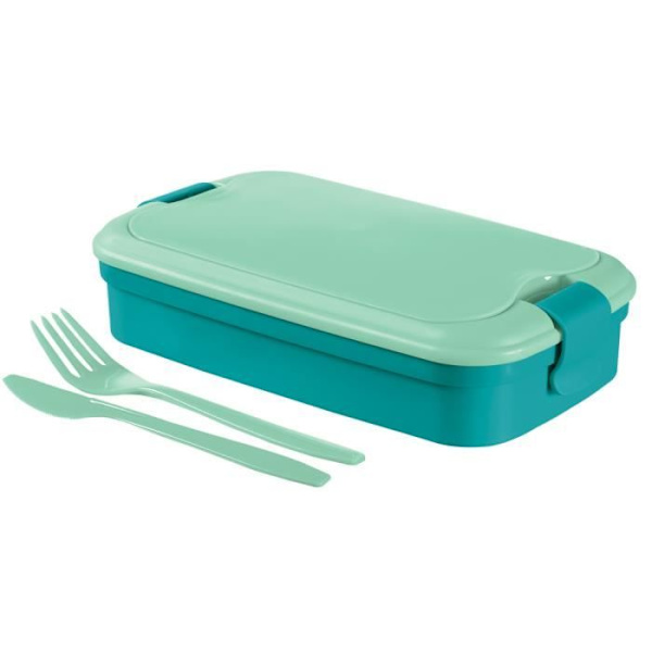 Låda med bestick - Curver - Lunch&Go - Blå - Rektangulär - Diskmaskinssäker Blå
