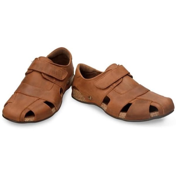 Panama Jack Fletcher Basics Sandal för män - Vitt läder - Scratch Läder 40