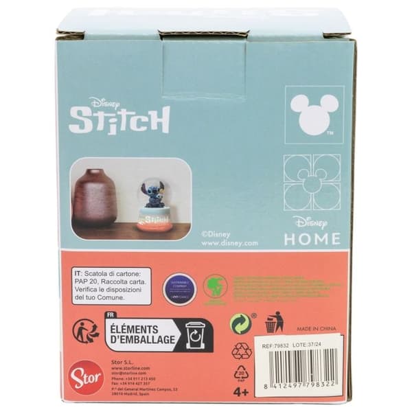Snöglob - Disney - Stitch - Blå - Glas - Rund
