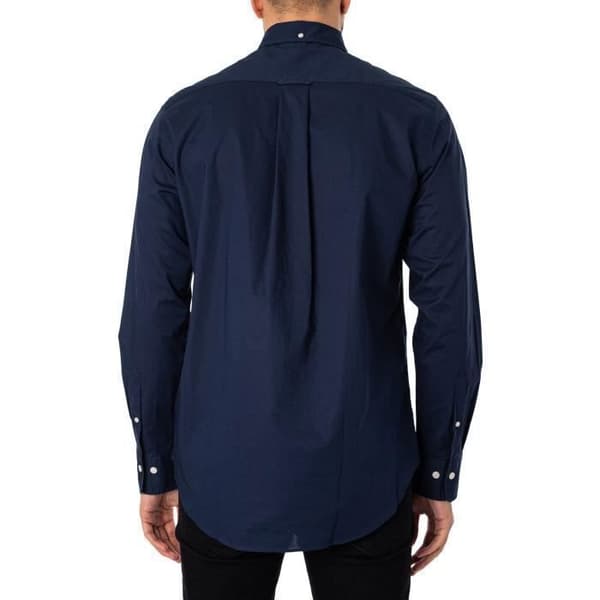 Skjorta i Regelbundet Poplin - GANT Blå jag