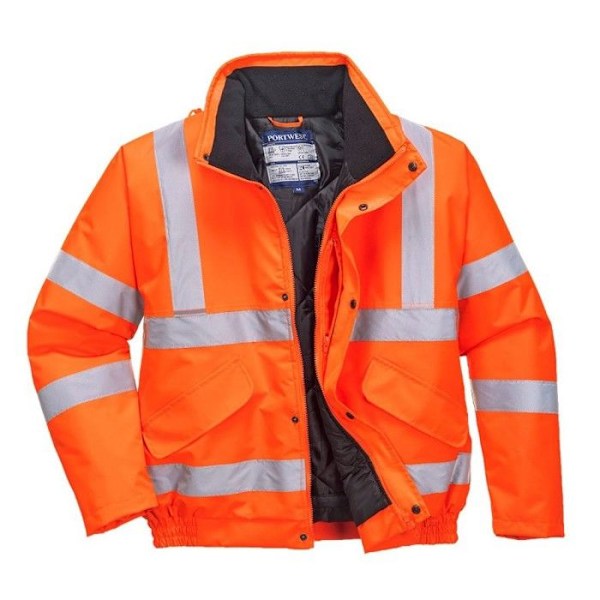 Arbetsjacka - Portwest - S463 - Varm - Höga Visibilitet - Avtagbar Huvudplagg Orange XXXXXXL