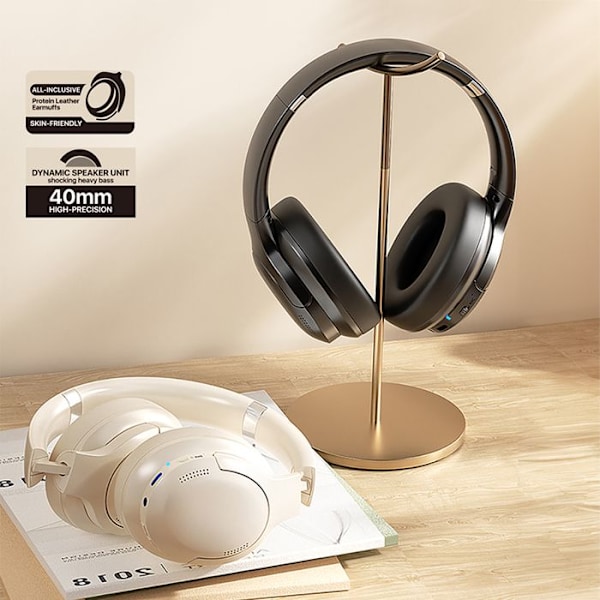WEKOME M11 Enjoyer Series - Trådlösa Bluetooth V5.3 ANC suprahörlurar (Vit)