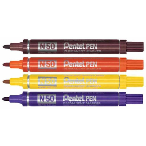 N50 Permanent Marker, Brun, Kulspets, 2 mm kastanj