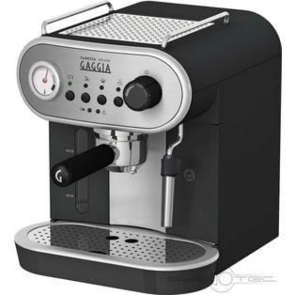 Gaggia RI8525/01 Carezza Deluxe manuell espressomaskin med trycksatt krämfilter, Pannarello ångtillbehör och indikator