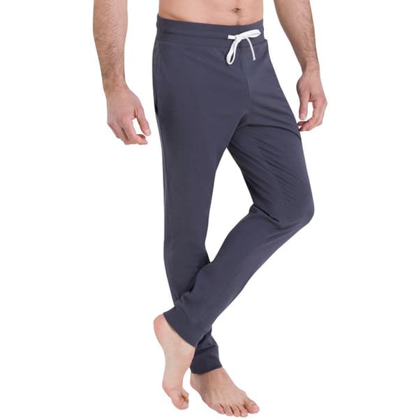 Lång pyjamas för män Molleton Athena Svart-grå antracit jag