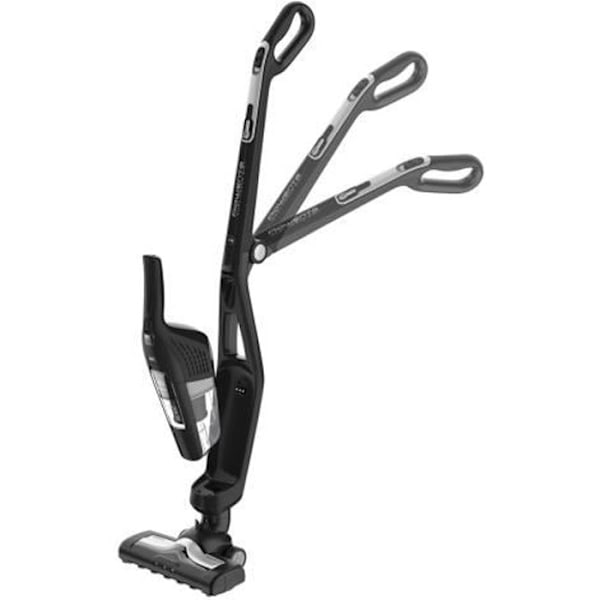 ROWENTA Dual Force 2-i-1 sladdlös stickdammsugare, batteritid upp till 45 min, integrerad rengöring, LED-belysning, lätt RH6735WH Svart