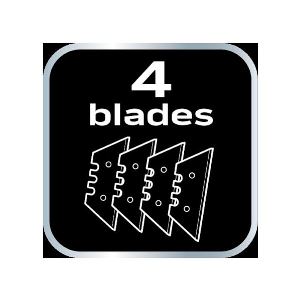 Fällkniv med trapezblad, 1+3 blad, 2 spetsar