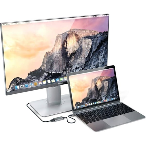 Satechi USB-C HDMI extern videoadapter grå