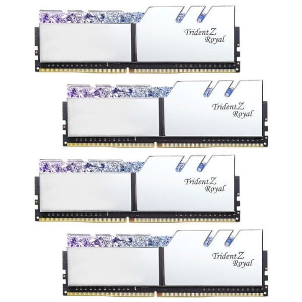 G.SKILL Trident Z ROYAL PC-minne - 64 GB - PC4-25600 / DDR4 3200 Mhz F4-3200C16Q-64GTRS DDR4 - Grå