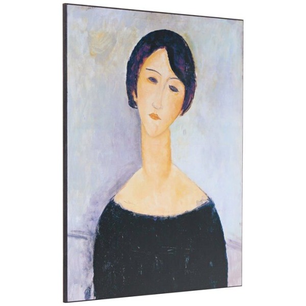 Canvastavla Artopweb ZA22077 MODIGLIANI Kvinna i svart dekorativ panel, trä MDF, flerfärgad, 53x71 Cm