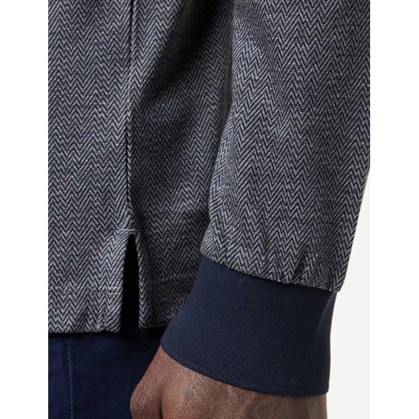 Hackett London pikétröja - HM550912 - Herringbone Jacq pikétröja herr Grå XS