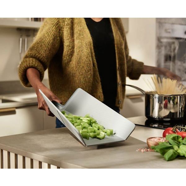 Joseph joseph skärbräda - 60203 - Chop2Pot Plus Vikbar skärbräda med greppvänligt handtag, Large, Black