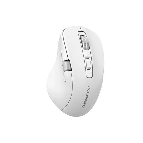 Trådlös Gaming Mus Modell Apex Ergonomisk 7 Programmerbara Knappar A-Logic Vit Vit