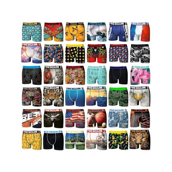 Freegun Boxers överraskning mikrofiber Set om 5 Herr Flerfärgad XXL