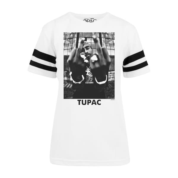 T-shirt dam Mister Tee 2pac Stripe - vit Vit S