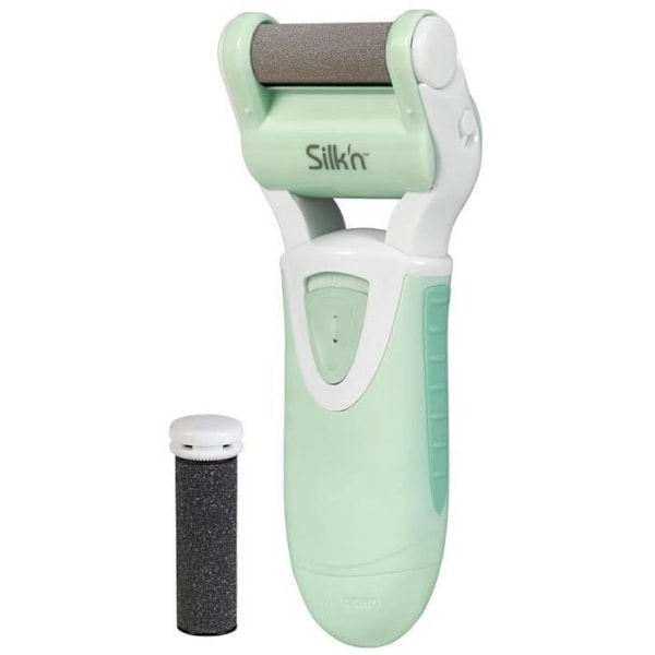 SILK'N MicroPedi Wet & Dry vattentät elektrisk callus remover med 2 rullar ingår Grön