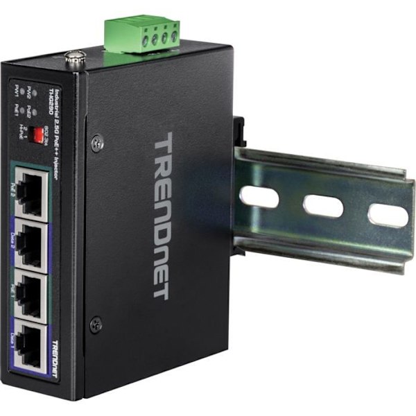 Switch - Ethernet-hubb - Trendnet-injektor - TI-IG290 - Härdad industriell 95W 2-portars 2.5Gbit PoE-injektor