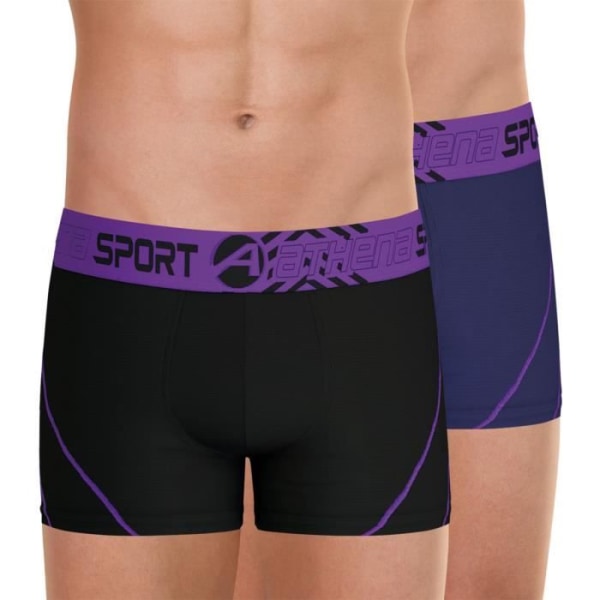 ATHENA Pack med 2 Air Performance Boxers Blue HERR Svart-marin S