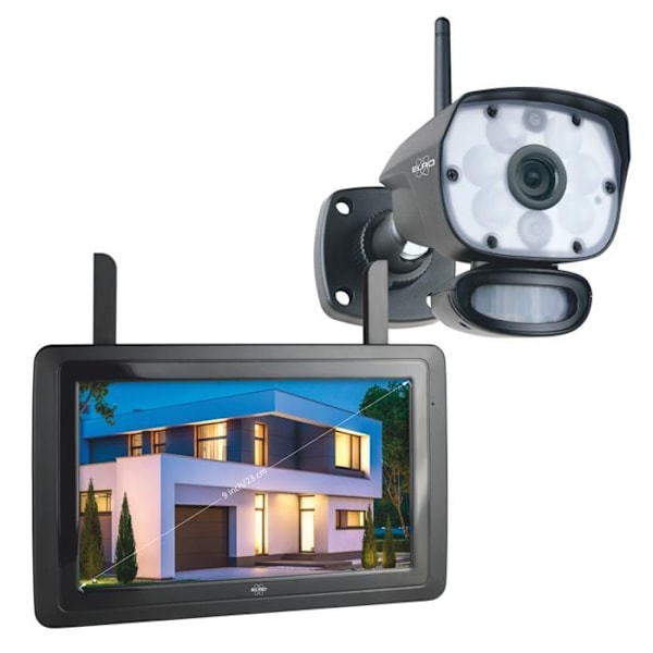 ELRO CZ60RIPS Color Night Vision Surveillance Camera Kit med 9 skärmar och appar - 1080P HD-upplösning Svartvitt
