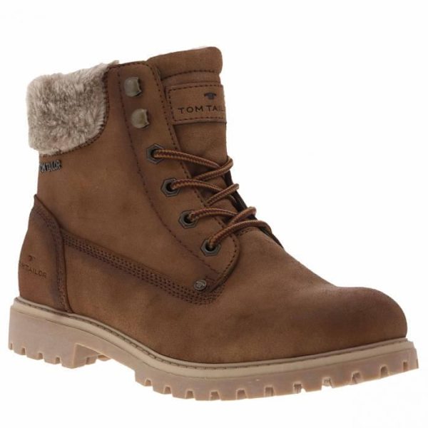 Kängor - Ej specificerad - Modell ej specificerad - Fake päls - Brun - Platt 2,5 cm kastanj 40