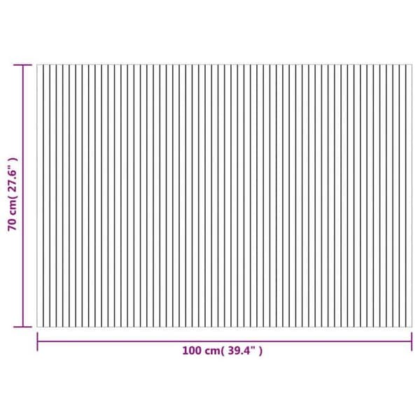 vidaXL Rektangulär matta svart 70x100 cm bambu 376738