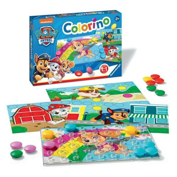 Colorino Paw Patrol, pedagogiska spel, Från 2 år, Ravensburger, Paw Patrol Flerfärgad