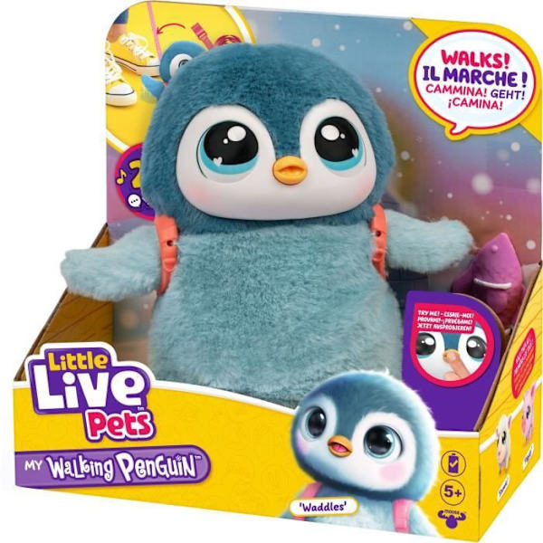 My Little Penguin - ÄLGEKAKAR - LITTLE LIVE DET - Interaktiv elektronisk pingvin med tillbehör Vit