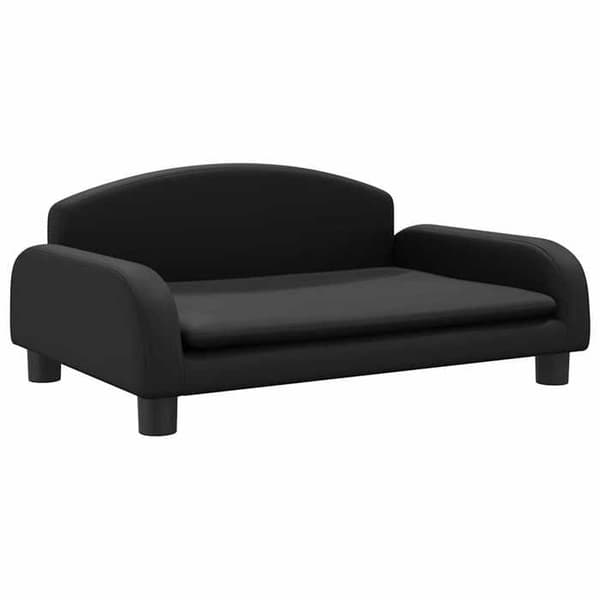 vidaXL Barnsoffa svart 70x45x30 cm konstläder 3196363