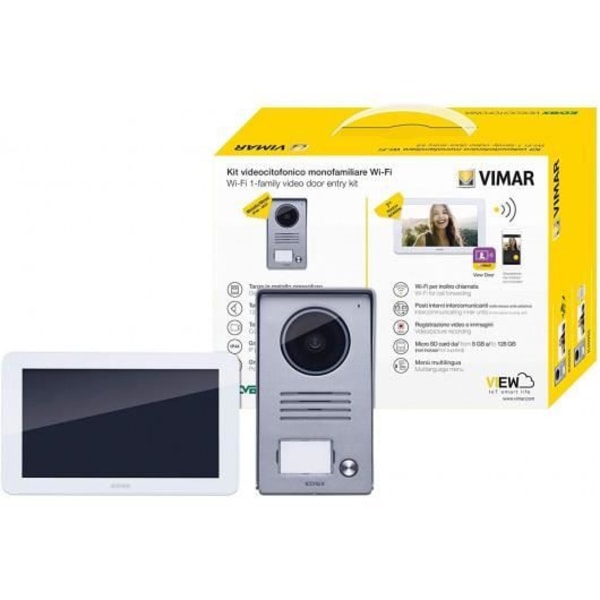 VIMAR K40945 enfamiljs videointercom kit - 7-tums pekskärm - ansluten - 6 ringsignaler