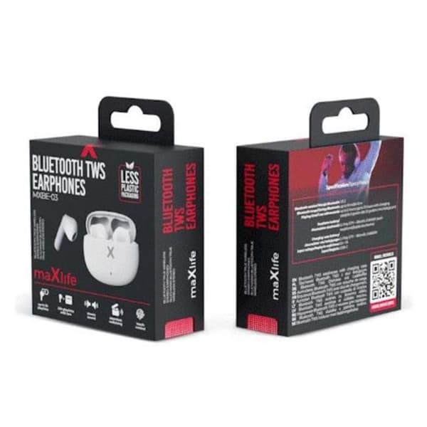Bluetooth TWS-hörlurar Maxlife MXBE-03 Vit