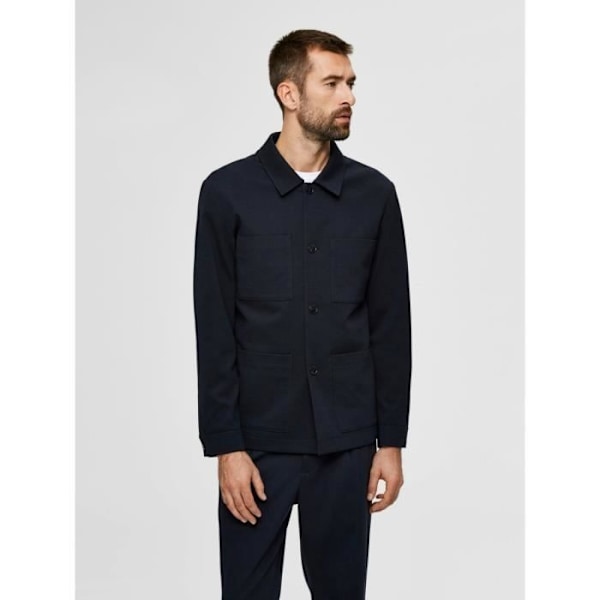 Herrjacka - Selected - Jim flex hybrid - Vattentålig - Andas - Multisport marinblå blazer 48