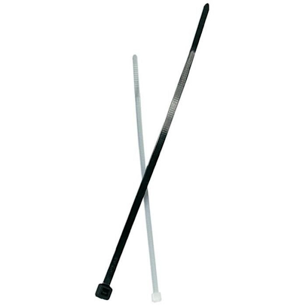 Slangklämma - FISCHER - 69369 - Bredd 4,8 mm - Längd 370 mm - Paket med 100 - Svart