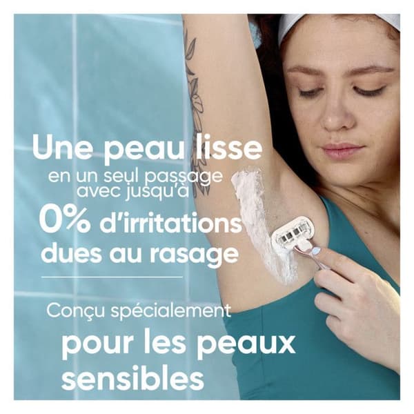 Rasoir Venus PRO Smooth Sensitive + 3 påfyllningar Vit