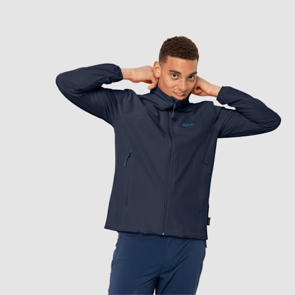 Softshell-jacka - Jack Wolfskin - Crestview - Vattentålig - Andningsbar - Blå Blå jag