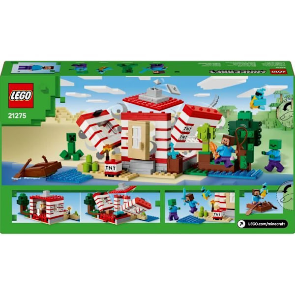 LEGO Minecraft 21275 Huset Av TNT I Djungeln - Byggset För Flickor 8 År