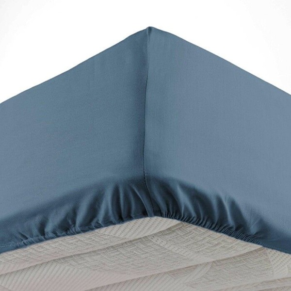 Drap Housse - Oscar - 140x190 cm - Mikrofiber - Mörknatt - Resår 30 cm Midnattsblå