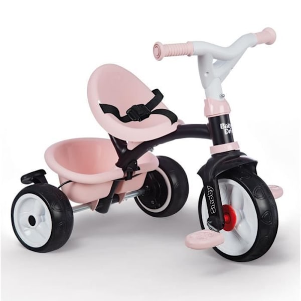 Smoby Baby Driver Plus Evolutionary Trehjuling - Rosa Rosa