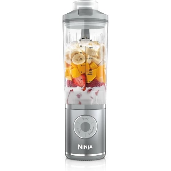 Blender portabel NINJA Blast Max - BC251EULD - skål 530 ml - autonomi 2h - trådlös - utan BPA - silver Pengar