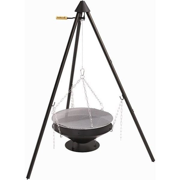 BARBECOOK Junko stativbrännare - Stål - Ø60 cm - Träkol - Upp till 12 personer Svart