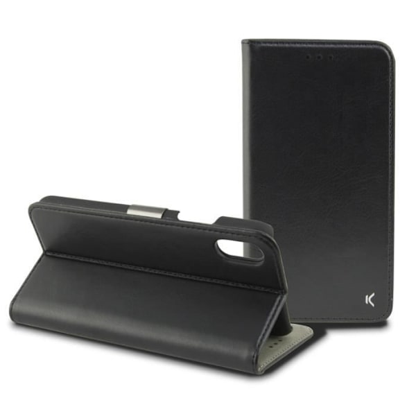 Skyddsfodral med folio flip för iPhone X / XS - KSIX - Svart - Mjuk - Flik